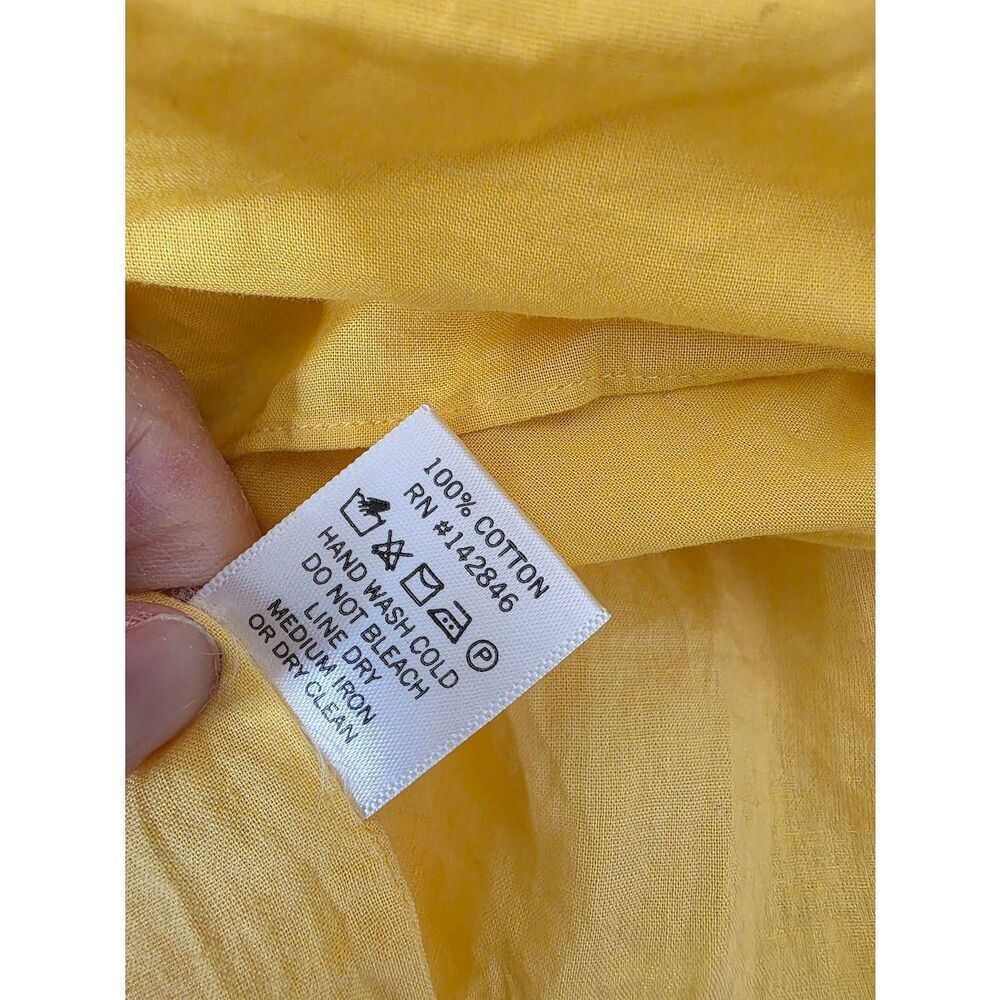 Rhode Pia Puff Sleeve Ruffle Mini Yellow Dress S - Picture 7 of 10